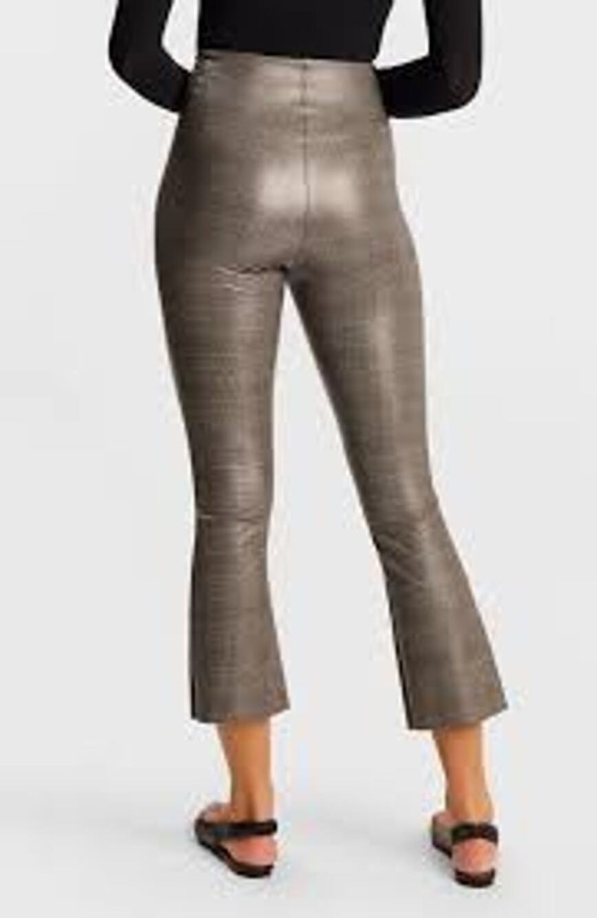 Commando Faux Leather Print Cropped Flare Medium NWT (B110356)